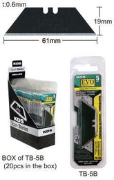 Black Trapezoid Blades for Japanese Trapezoid Knife (5 pcs) KDS TB-5B